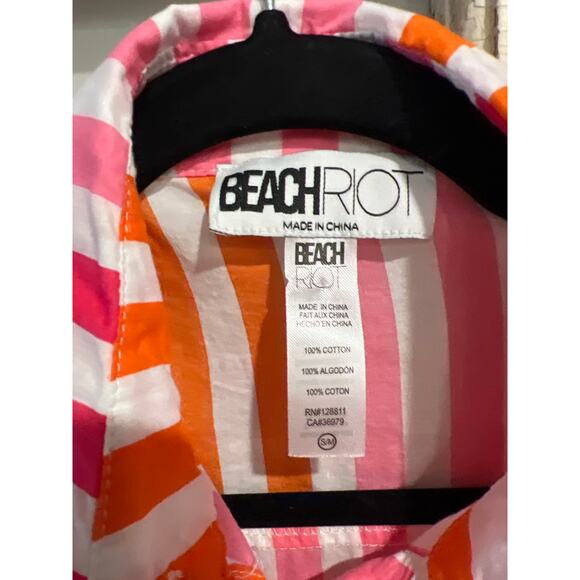 Beach Riot size small medium striped button down top - Picture 2 of 2